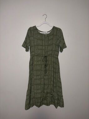 Max ~ Green Printed Midi Dress